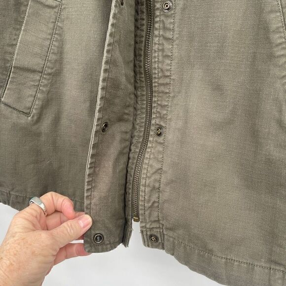 The North Face Green Cotton Shipler Full-Zip Anorak Hooded Jacket Size Large - Picture 9 of 10